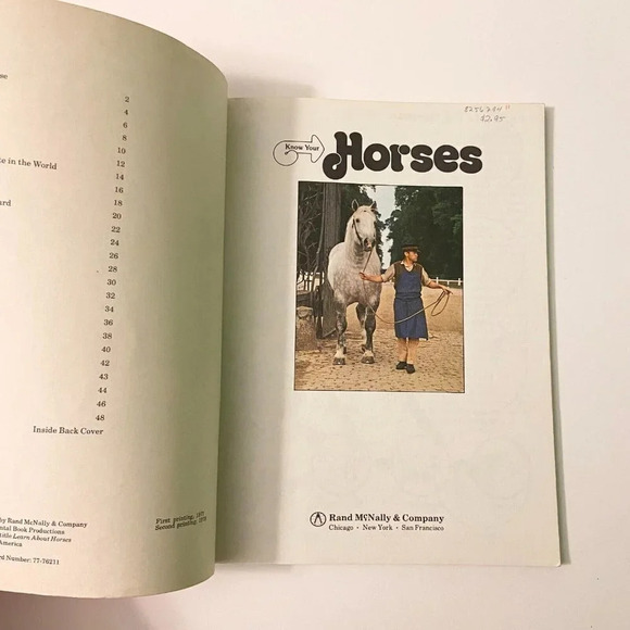 Vintage 1978 Know Your Horses Rand  McNally Know Your Books - Picture 6 of 15